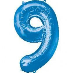 Supershape foil balloon - Blue giant numbers 0-9