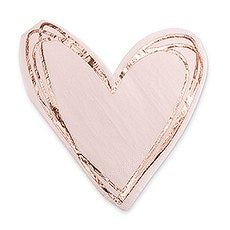 Blush pink heart napkin