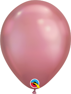 Helium inflated 11” balloon - Chrome mauve