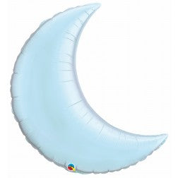 Supershape foil balloon - Pearl light blue crescent moon