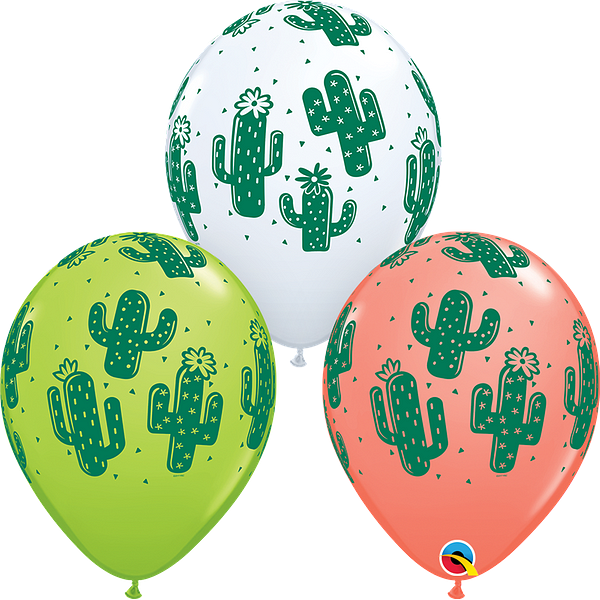 Helium inflated 11” balloon - cactus