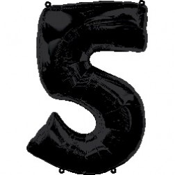 Supershape foil balloon - Black giant numbers 0-9