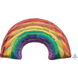 Supershape foil balloon - Holographic iridescent rainbow