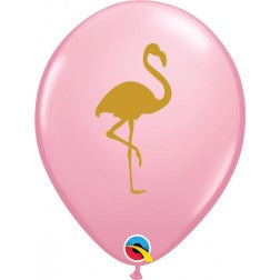 Helium inflated 11” balloon - Pink flamingo