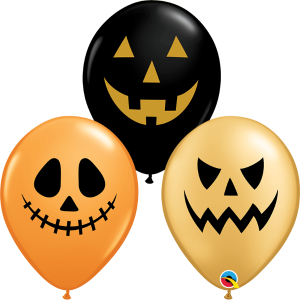 Helium inflated 11” balloon - jack faces