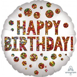 Standard satin infused birthday sequins