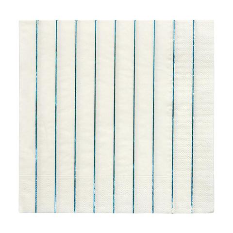 Holographic blue napkins large - Meri Meri