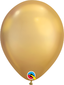 Helium inflated 11” balloon - Chrome gold