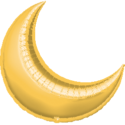 Standard gold crescent moon
