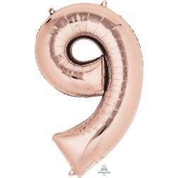 Supershape foil balloon - Rose gold giant numbers 0-9
