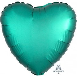 Satin luxe heart- jade
