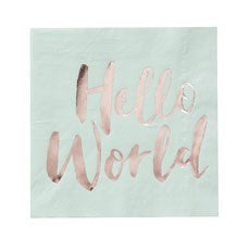 *SALE* Hello World napkins