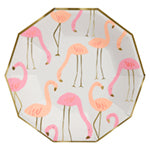 Flamingo plates large - Meri Meri