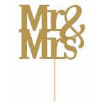 Mr & Mrs cake topper