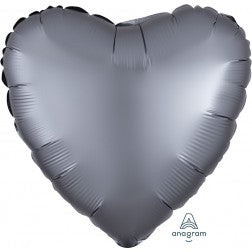 Satin luxe heart - graphite
