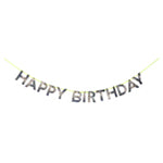 Happy Birthday garland silver - Meri Meri