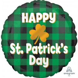 Plaid st Patrick’s day satin