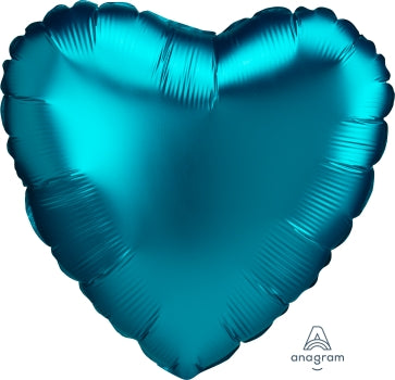Satin luxe heart - aqua