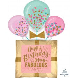 Supershape foil balloon - Fabulous birthday gift