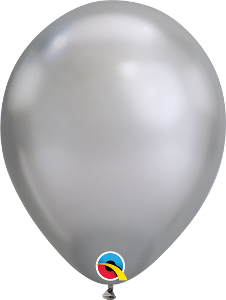 Helium inflated 11” balloon - Reflex silver