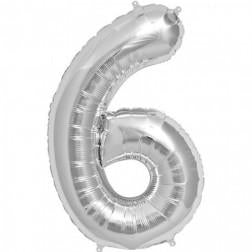 Supershape foil balloon - Silver giant numbers 0-9