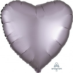 Satin luxe heart - greige
