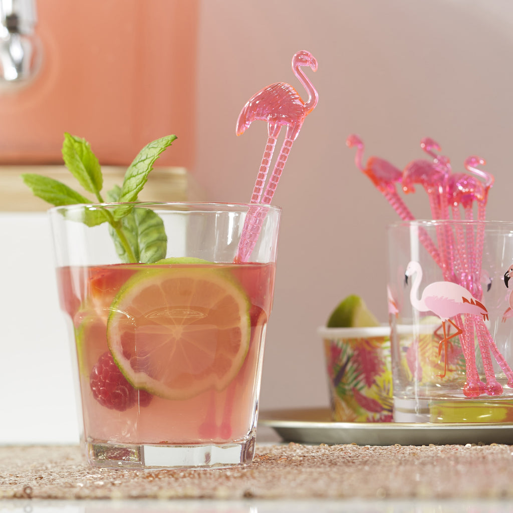 Flamingo drink stirrers