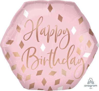 Supershape foil balloon - Blush birthday