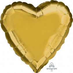 Gold foil heart balloon
