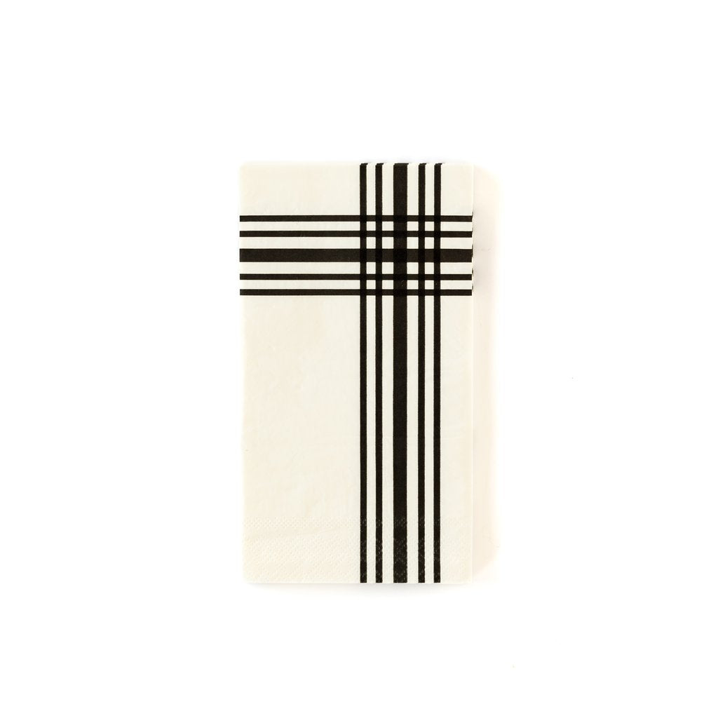 Cream plaid dinner napkins