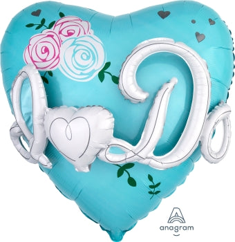 Supershape foil balloon - I do - Tiffany blue