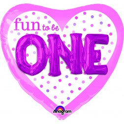 Supershape foil balloon - Fun to be one 3D supershape - pink