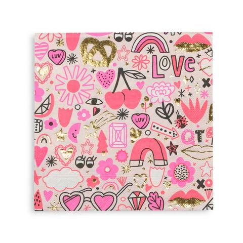 Love notes large napkins