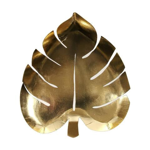 Gold palm leaf plates - Meri Meri