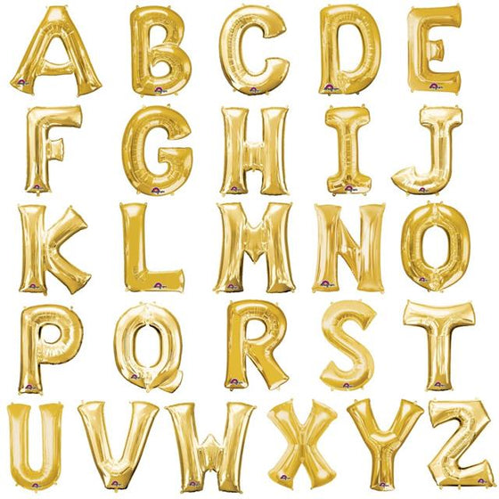 Supershape foil balloon - Gold giant letters A-Z