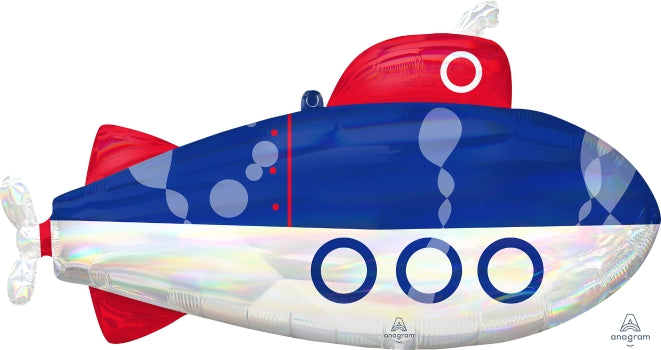 Supershape foil balloon - Iridescent submarine