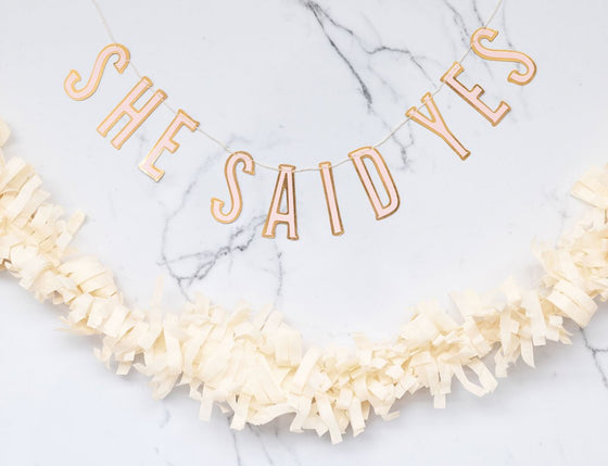 *HALF PRICE* She said yes banner kit