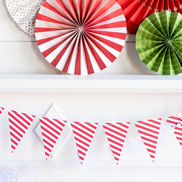 Candy stripe pennant banner