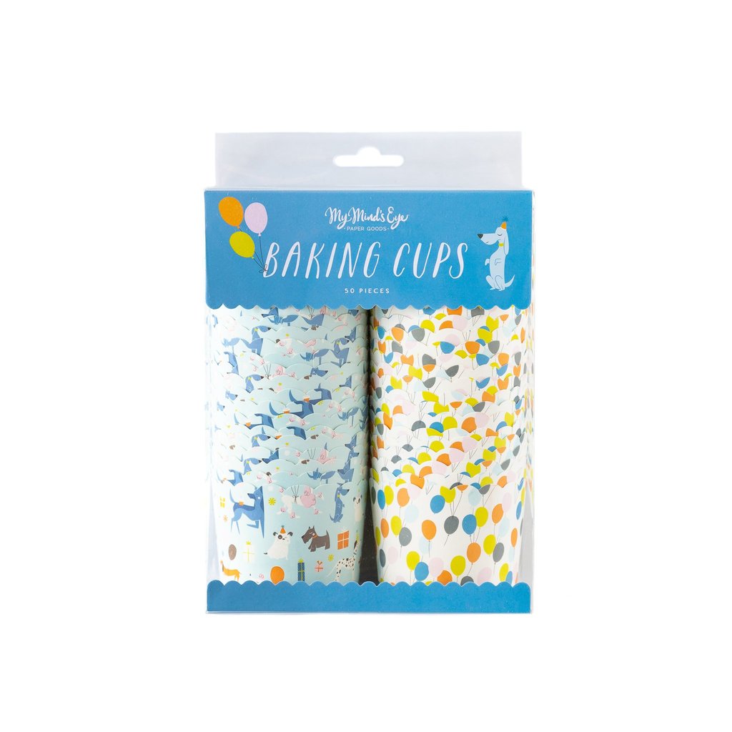 Puppies and balloons food cups