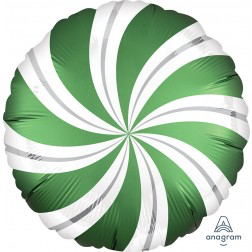 Satin infused emerald candy swirl
