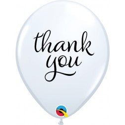 Helium inflated 11” balloon - script thank you
