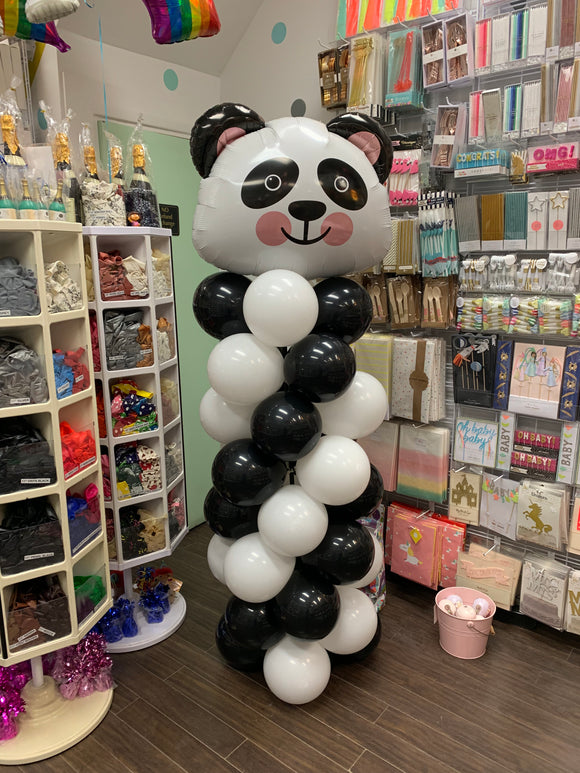 Panda balloon pillar