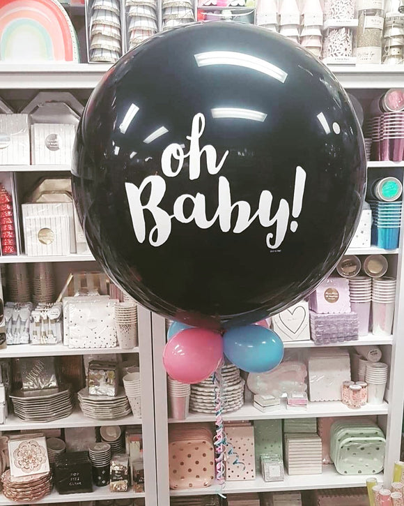 Gender reveal - helium inflated jumbo balloon