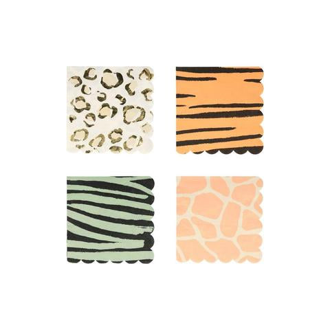 Safari animal print small napkin - Meri Meri