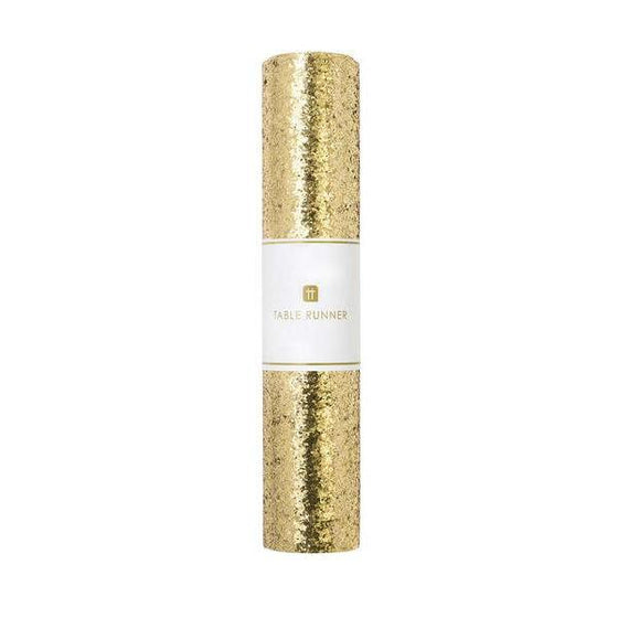 Luxe gold glitter table runner