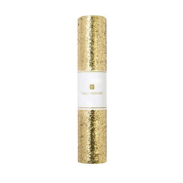 Luxe gold glitter table runner