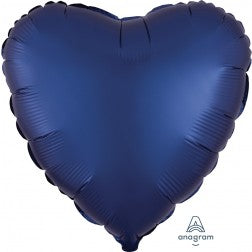 Satin luxe heart - Navy