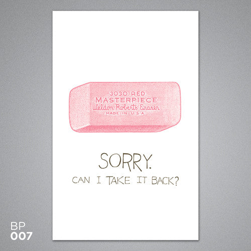 *SALE* Sorry - eraser