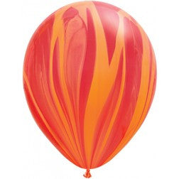 11" balloon - Flame marble