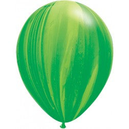 Helium inflated 11" balloon - Green marble
